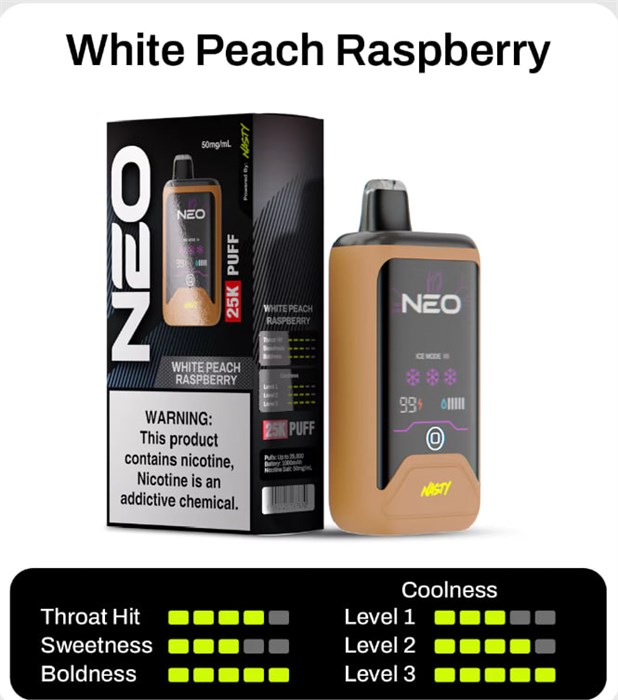 Nasty NEO 25k - White Peach Raspberry oN0Oe6UugQLmRkSwn0wTh3